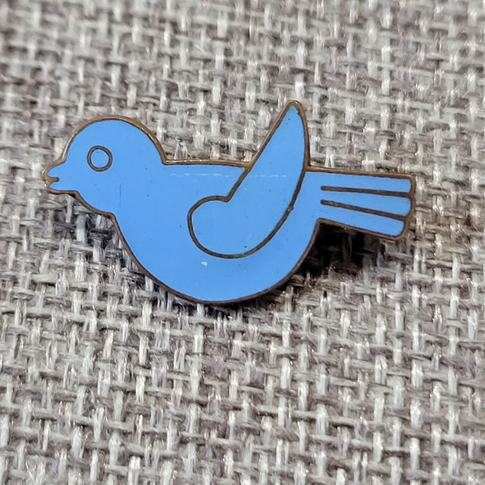 Charming Blue Bird Brooch